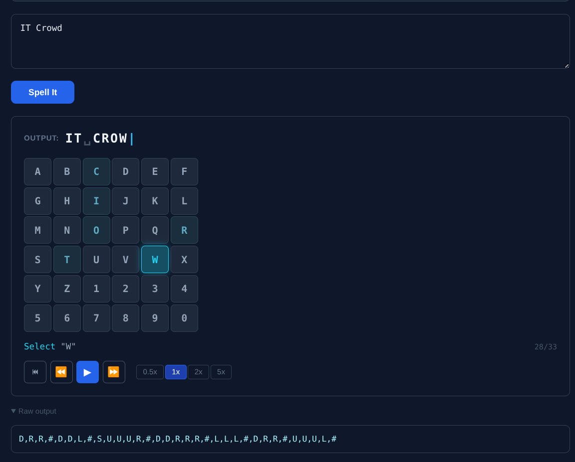 on-screen keyboard exercise running in the dashboard