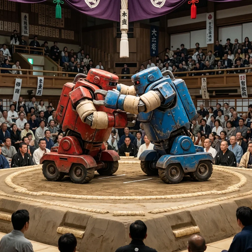 two computers sumo wrestling